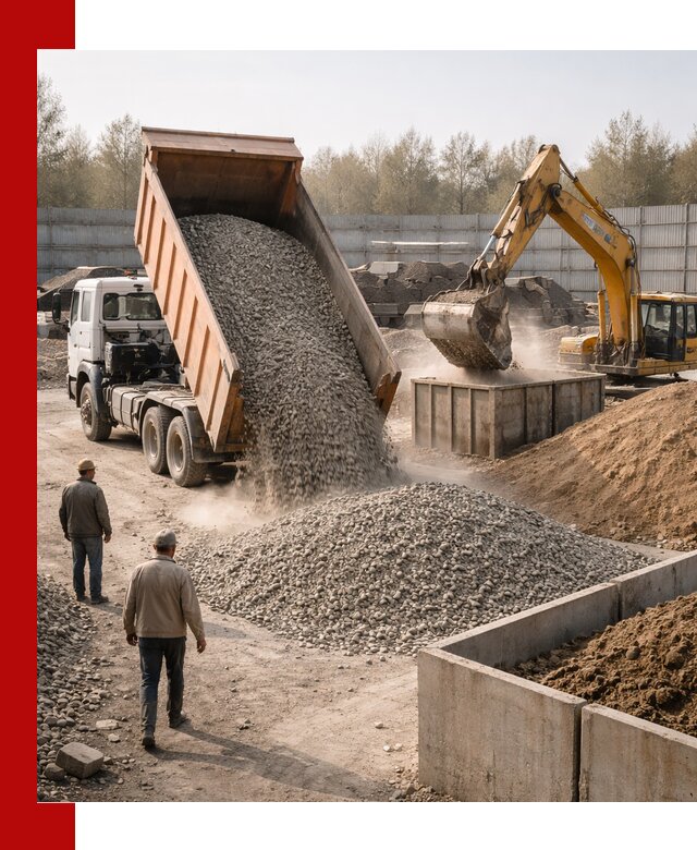 Доставка нерудных материалов с погрузкой и разгрузкой в Кохме