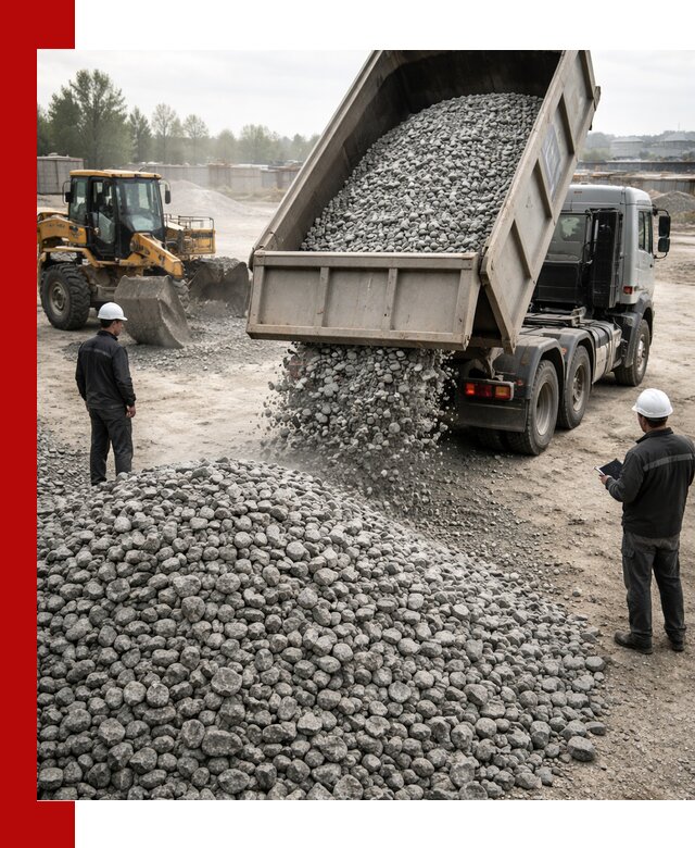 Доставка гранитного щебня фракции 20-40 в Кохме
