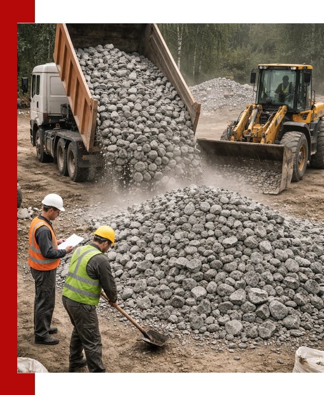 Гранитный щебень фракция 70-150 доставка в Кохме