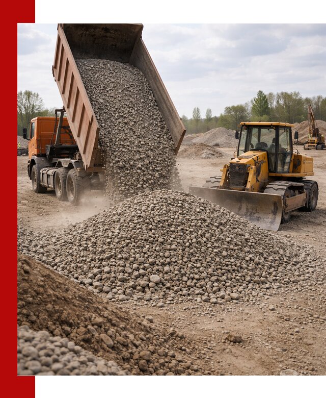 Доставка гравийного щебня фракции 40-70 в Кохме
