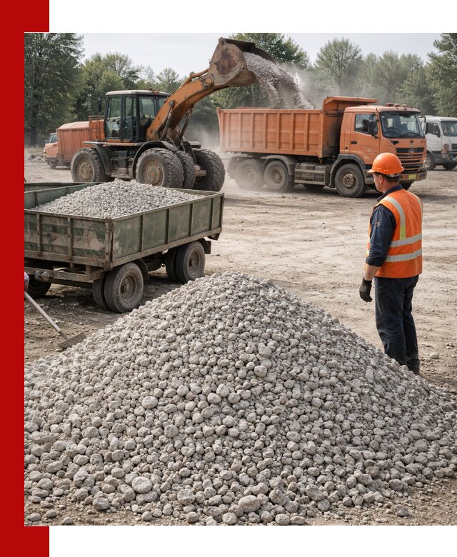 Доставка известнякового щебня фракция 20–40 в Кохме