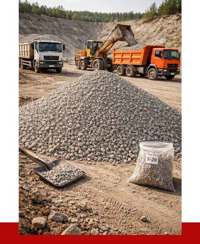 Доломитовый щебень фр. 5-20 в Кохме от 4363 р. | ПРОНЕРУДКхм