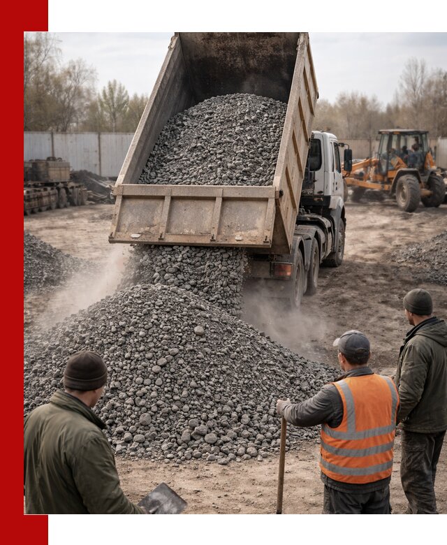 Доставка шлакового щебня в удобные сроки по выгодной цене в Кохме