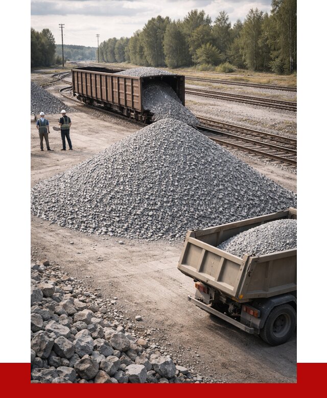 Железнодорожный щебень 20-60 в Кохме от 1766 р. | ПРОНЕРУДКхм