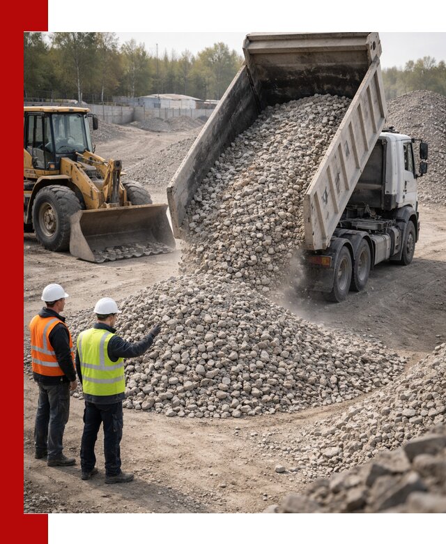 Вторичный щебень фракция 40–70 доставка в Кохме