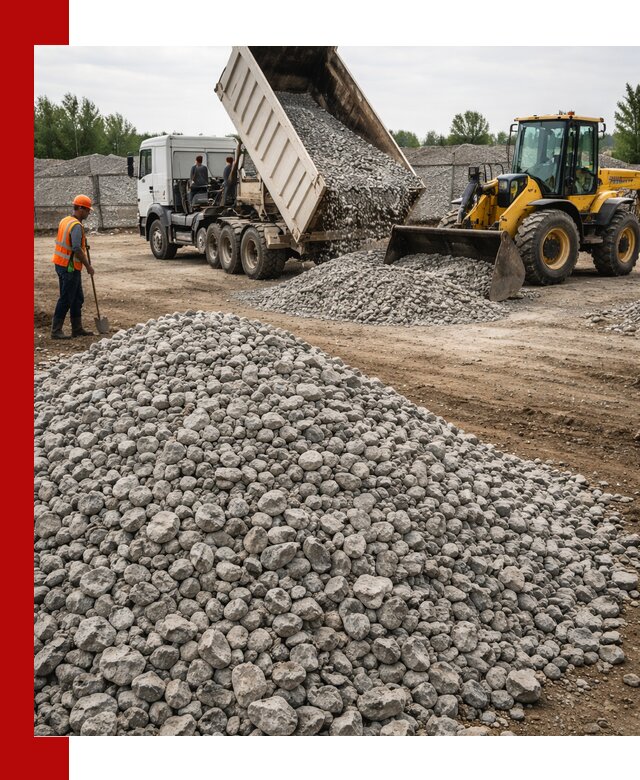 Доставка бетонного щебня фракции 40-70 в Кохме