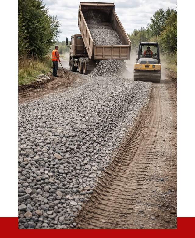 Щебень для отсыпки дороги в Кохме от 2805 р. ПРОНЕРУДКхм