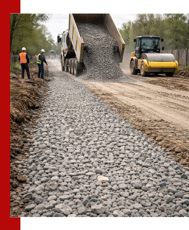 Доставка щебня для отсыпки дорог в Кохме высокого качества