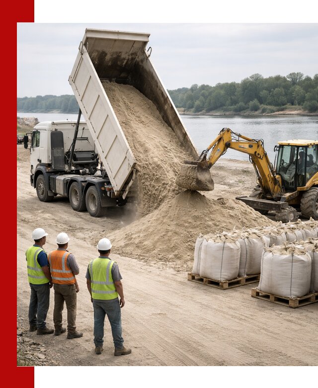 Доставка речного песка в Кохме самосвалами и погрузкой
