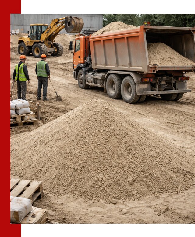 Доставка и продажа мытого речного песка в Кохме