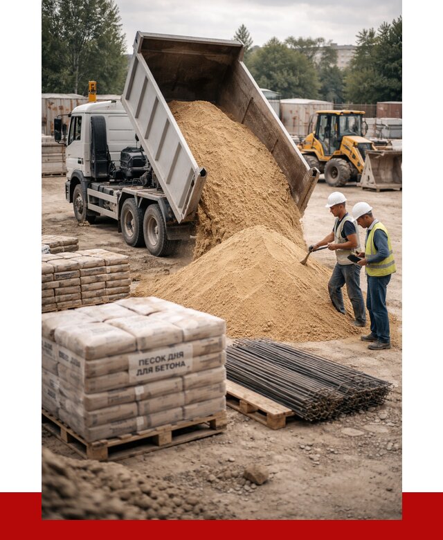 Песок для бетона в Кохме от 2597 р. с доставкой, ПРОНЕРУДКхм