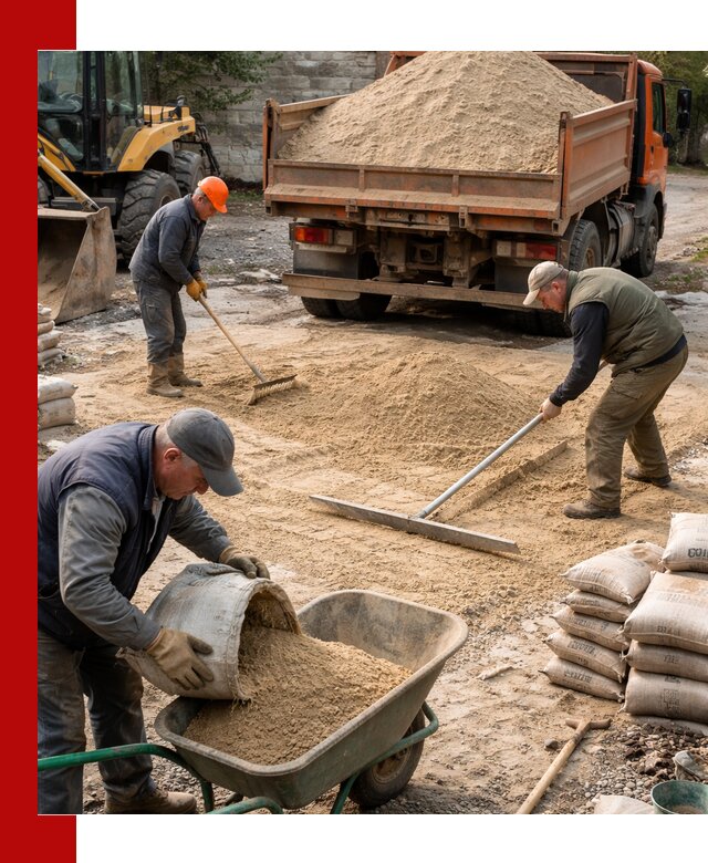 Поставка песка для стяжки в Кохме с быстрой доставкой