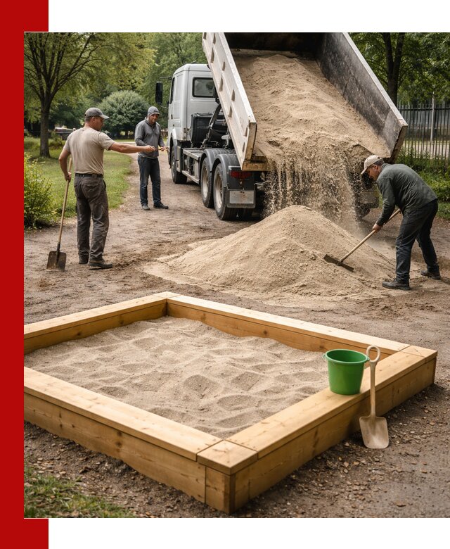 Песок для песочницы с доставкой в Кохме недорого и чистый