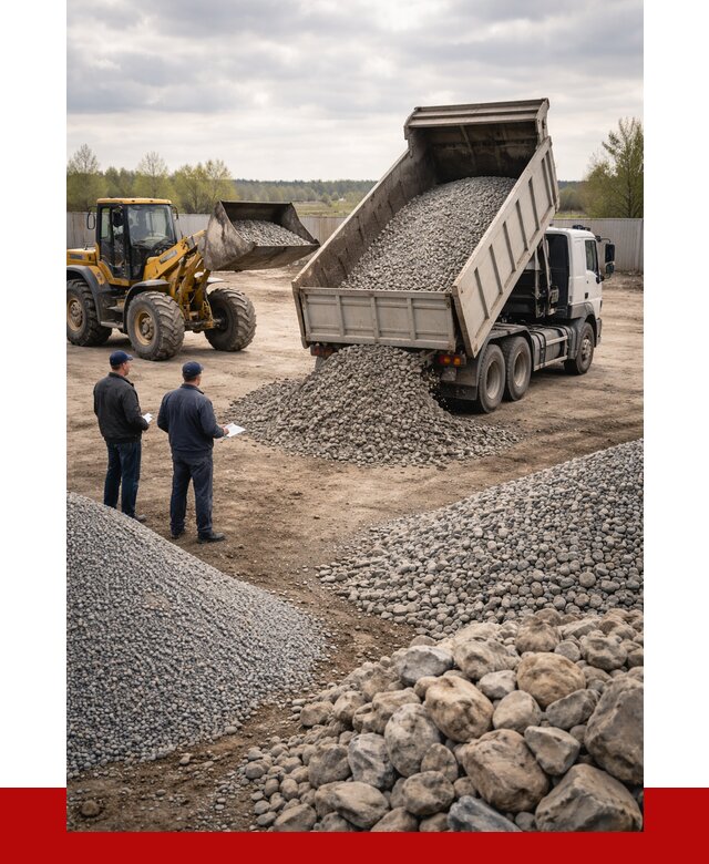 Гравий и камень с доставкой в Кохме от 4363 р. - ПРОНЕРУДКхм