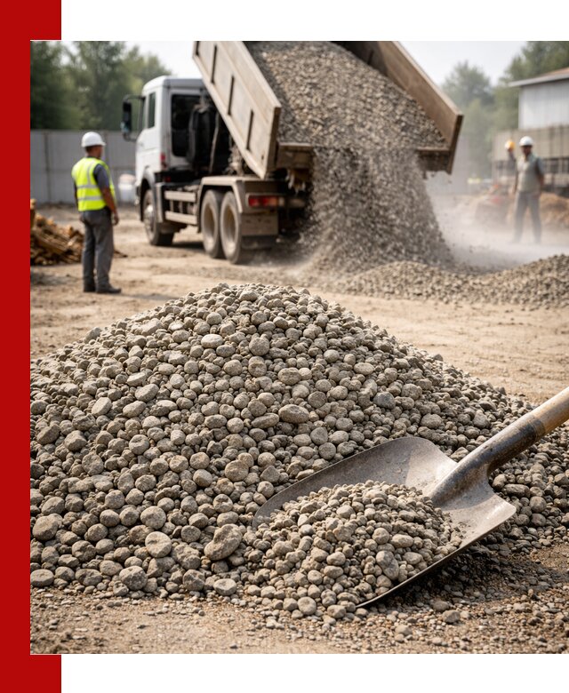 Доставка гравия фракции 20-40 в Кохме с самосвалами