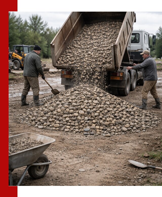 Доставка гальки речной оптом и в розницу в Кохме