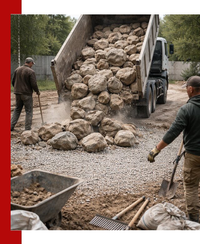 Доставка и укладка булыжника в Кохме