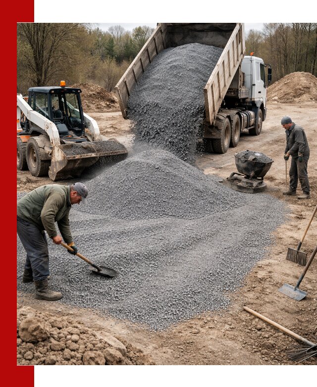 Отсев для подсыпки в Кохме — доставка и подсыпка на участок