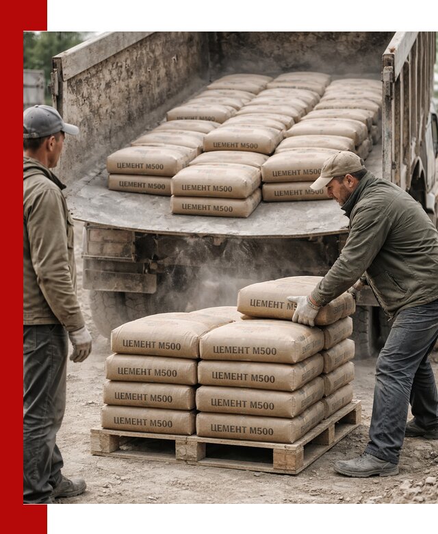 Цемент М500 с доставкой самосвалом в Кохме