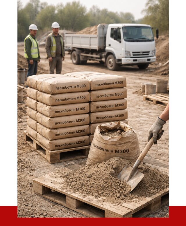 Пескобетон М300 в Кохме с доставкой от 4830 р. за куб | ПРОНЕРУДКхм