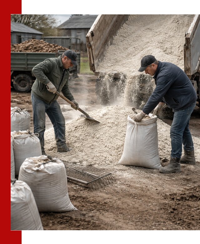 Доставка извести пушонки в Кохме оптом и мелким оптом