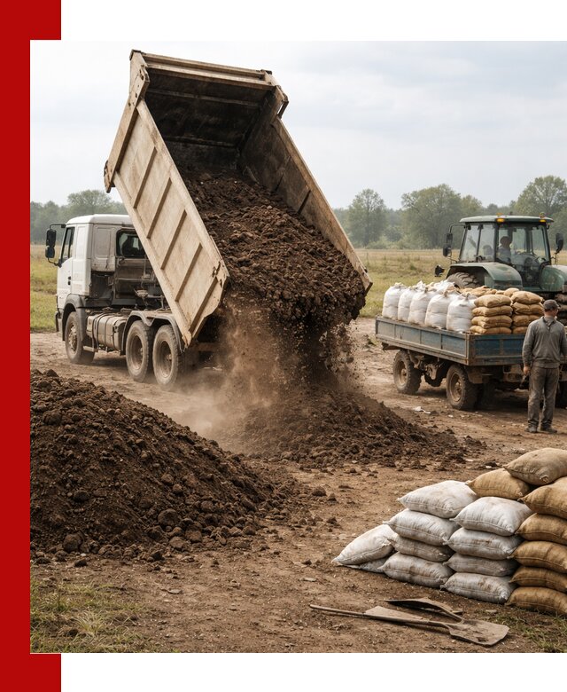 Доставка грунта и удобрений оптом в Кохме для сельхоз и строительства