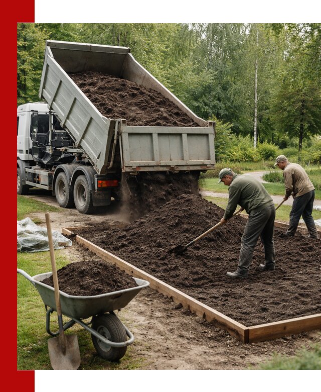 Доставка грунта для озеленения и благоустройства в Кохме