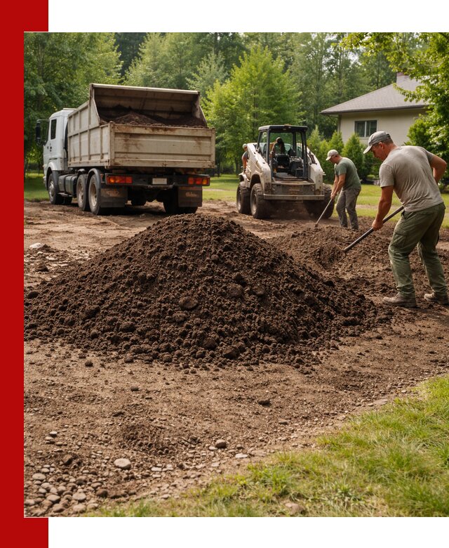 Доставка и укладка грунта для газона в Кохме