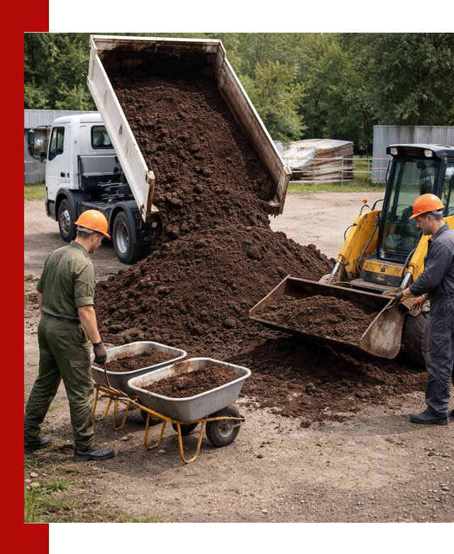 Доставка торфо-земляной смеси в Кохме для огорода и ландшафта