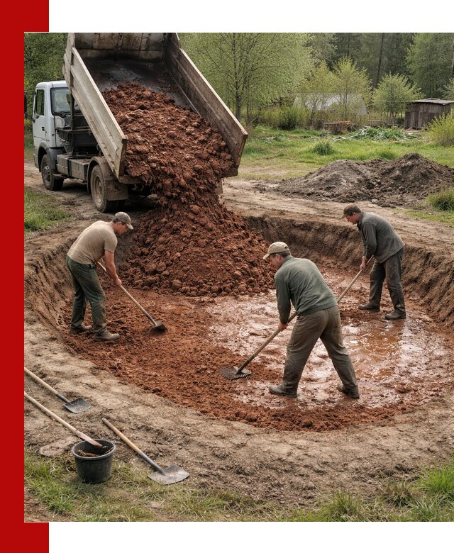 Купить качественную глину для пруда в Кохме