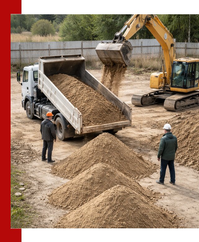 Доставка супеси вагонными и автопартиями в Кохме