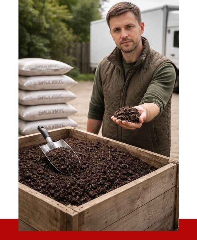 Купить биогумус в Кохме с доставкой от 8830 р. за куб | ПРОНЕРУДКхм