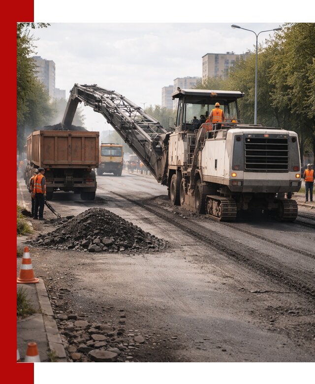 Фрезерованный асфальт в Кохме — удаление и вывоз старого покрытия