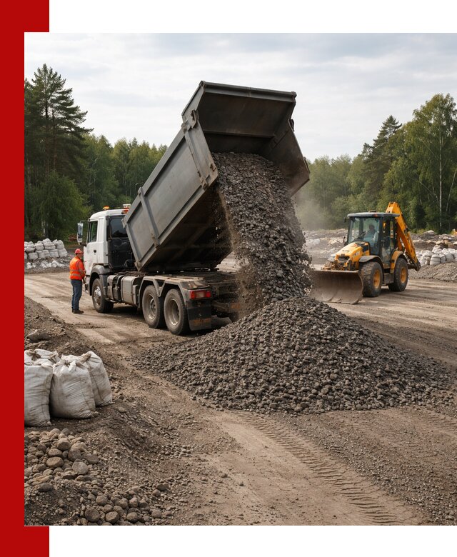 Доставка дробленого асфальта в Кохме для дорожных работ