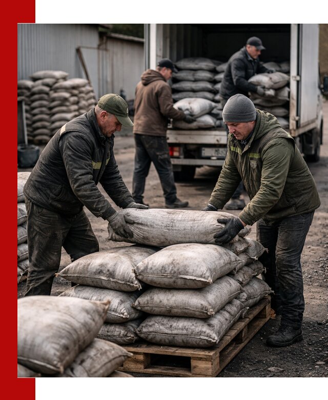 Доставка угля в мешках по выгодным ценам в Кохме