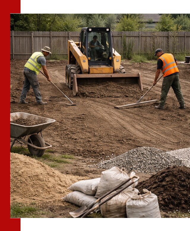 Выравнивание участка под строительство и благоустройство в Кохме